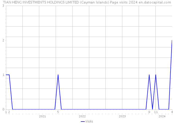 TIAN HENG INVESTMENTS HOLDINGS LIMITED (Cayman Islands) Page visits 2024 