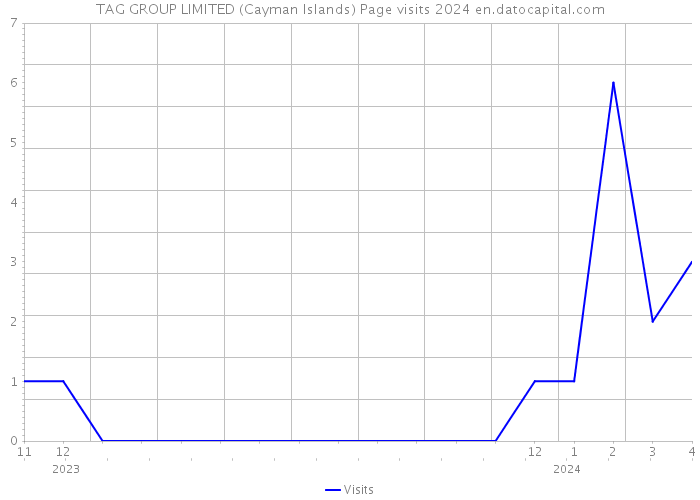 TAG GROUP LIMITED (Cayman Islands) Page visits 2024 