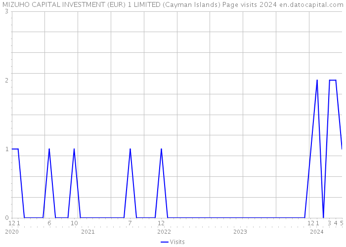 MIZUHO CAPITAL INVESTMENT (EUR) 1 LIMITED (Cayman Islands) Page visits 2024 