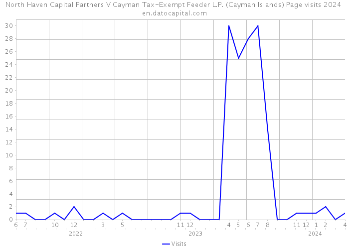 North Haven Capital Partners V Cayman Tax-Exempt Feeder L.P. (Cayman Islands) Page visits 2024 