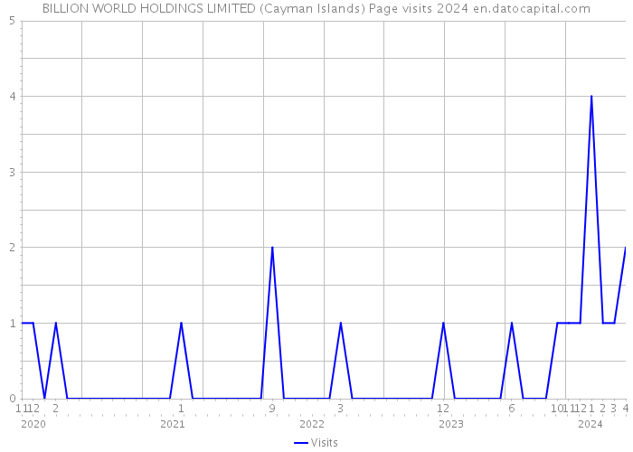 BILLION WORLD HOLDINGS LIMITED (Cayman Islands) Page visits 2024 