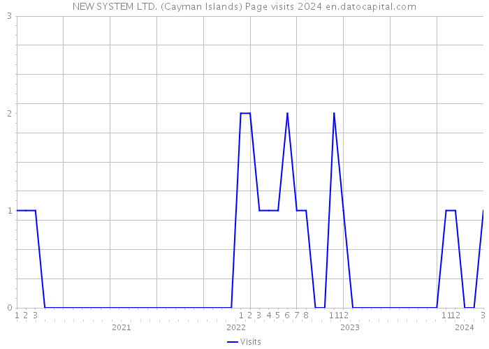 NEW SYSTEM LTD. (Cayman Islands) Page visits 2024 
