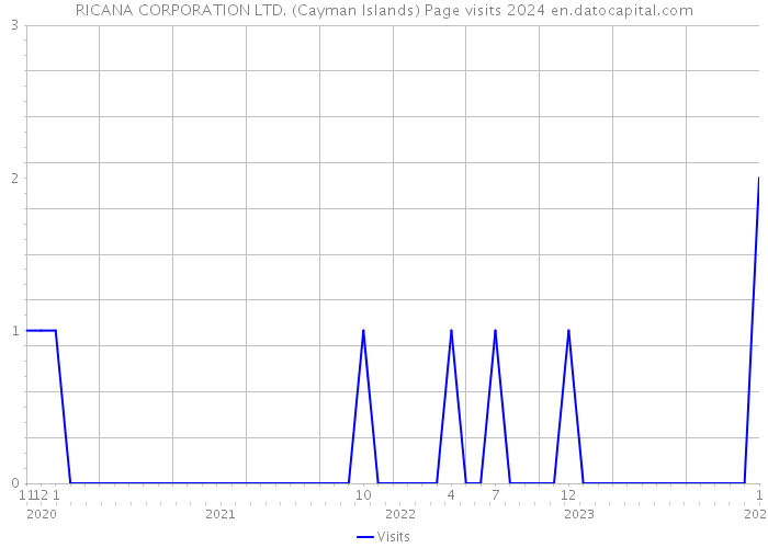 RICANA CORPORATION LTD. (Cayman Islands) Page visits 2024 