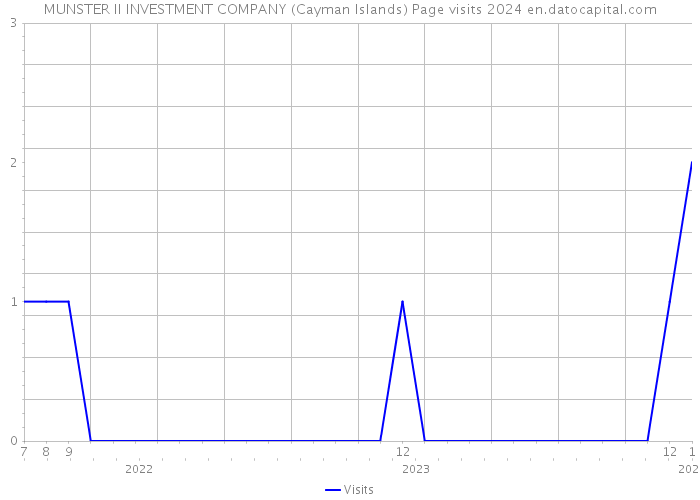 MUNSTER II INVESTMENT COMPANY (Cayman Islands) Page visits 2024 