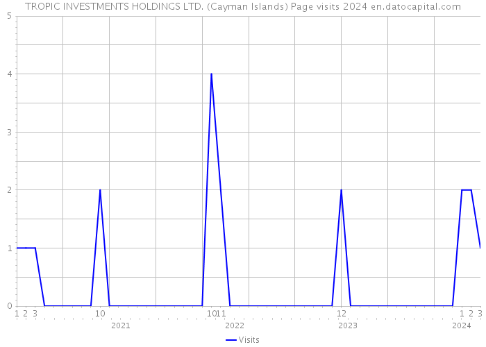 TROPIC INVESTMENTS HOLDINGS LTD. (Cayman Islands) Page visits 2024 