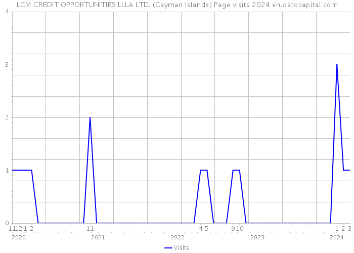 LCM CREDIT OPPORTUNITIES LLLA LTD. (Cayman Islands) Page visits 2024 