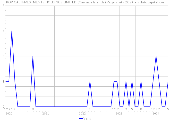 TROPICAL INVESTMENTS HOLDINGS LIMITED (Cayman Islands) Page visits 2024 