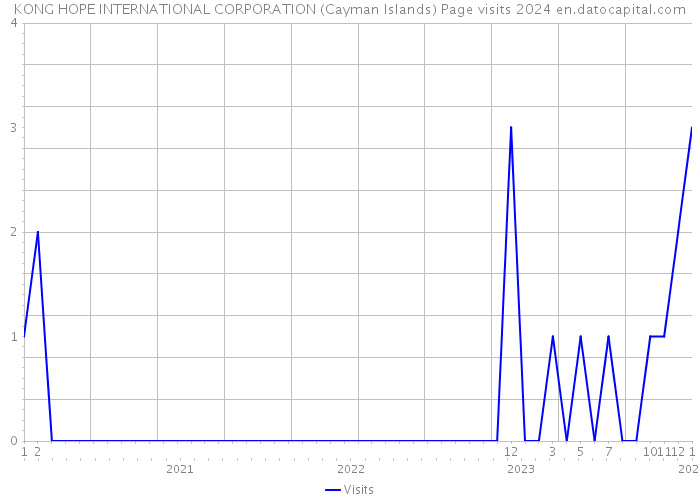 KONG HOPE INTERNATIONAL CORPORATION (Cayman Islands) Page visits 2024 