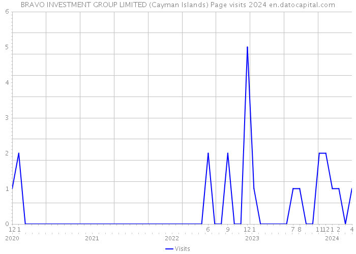 BRAVO INVESTMENT GROUP LIMITED (Cayman Islands) Page visits 2024 