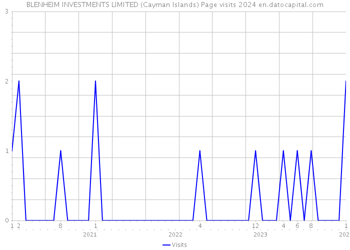 BLENHEIM INVESTMENTS LIMITED (Cayman Islands) Page visits 2024 