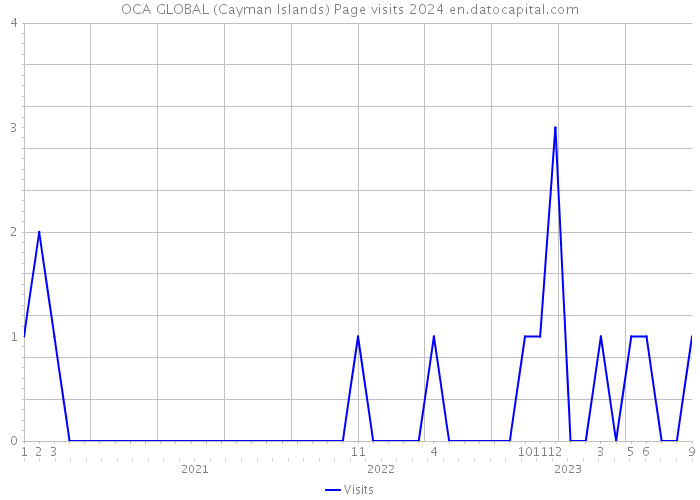 OCA GLOBAL (Cayman Islands) Page visits 2024 