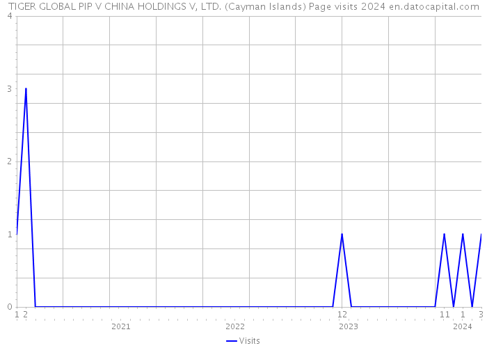 TIGER GLOBAL PIP V CHINA HOLDINGS V, LTD. (Cayman Islands) Page visits 2024 
