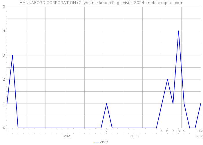 HANNAFORD CORPORATION (Cayman Islands) Page visits 2024 