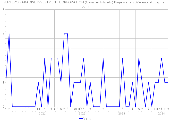 SURFER'S PARADISE INVESTMENT CORPORATION (Cayman Islands) Page visits 2024 