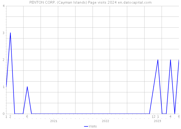 PENTON CORP. (Cayman Islands) Page visits 2024 