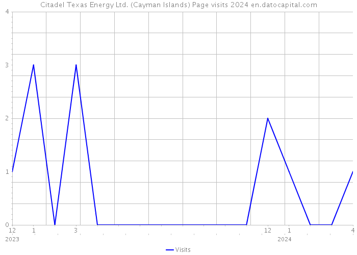 Citadel Texas Energy Ltd. (Cayman Islands) Page visits 2024 