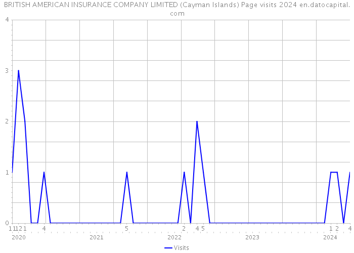 BRITISH AMERICAN INSURANCE COMPANY LIMITED (Cayman Islands) Page visits 2024 