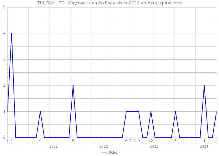 TULIPAN LTD. (Cayman Islands) Page visits 2024 