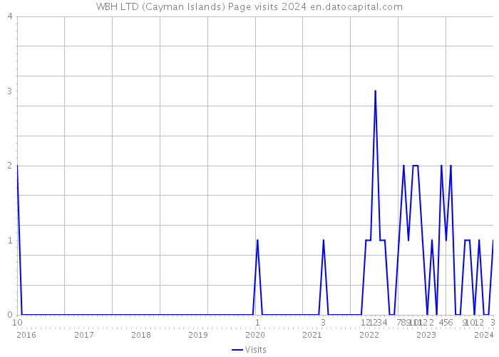 WBH LTD (Cayman Islands) Page visits 2024 