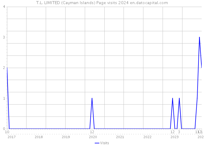 T.L. LIMITED (Cayman Islands) Page visits 2024 