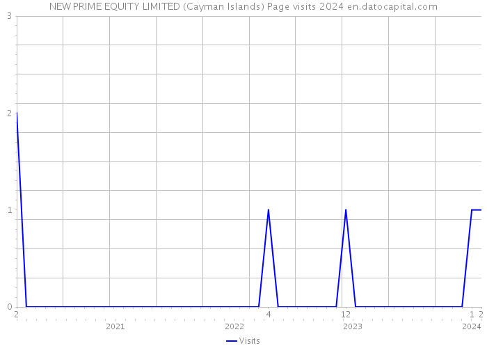 NEW PRIME EQUITY LIMITED (Cayman Islands) Page visits 2024 