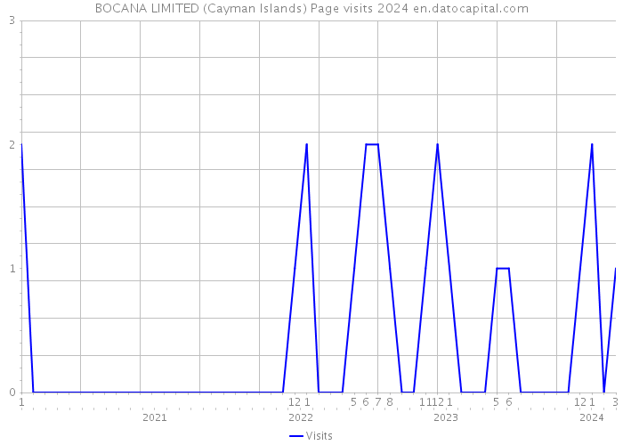 BOCANA LIMITED (Cayman Islands) Page visits 2024 