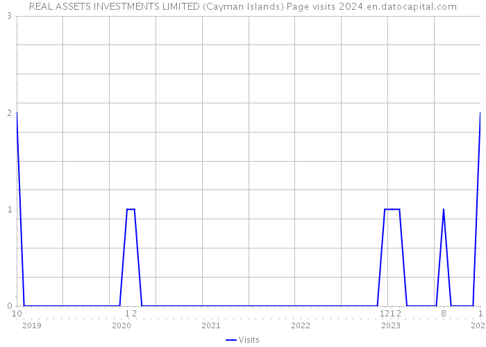REAL ASSETS INVESTMENTS LIMITED (Cayman Islands) Page visits 2024 