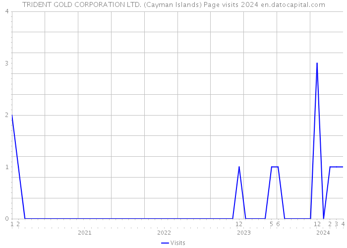 TRIDENT GOLD CORPORATION LTD. (Cayman Islands) Page visits 2024 