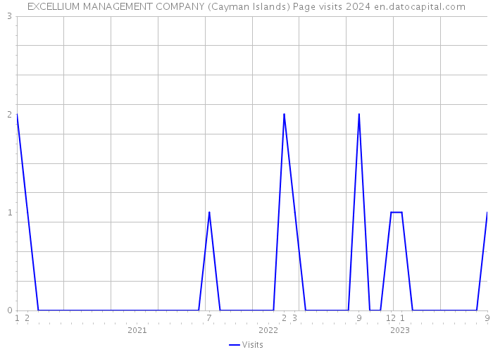 EXCELLIUM MANAGEMENT COMPANY (Cayman Islands) Page visits 2024 