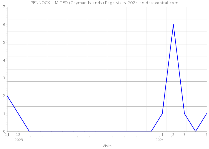 PENNOCK LIMITED (Cayman Islands) Page visits 2024 