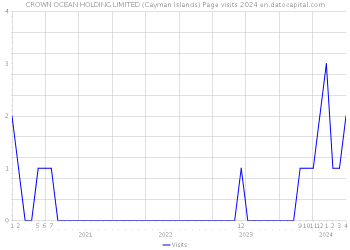 CROWN OCEAN HOLDING LIMITED (Cayman Islands) Page visits 2024 