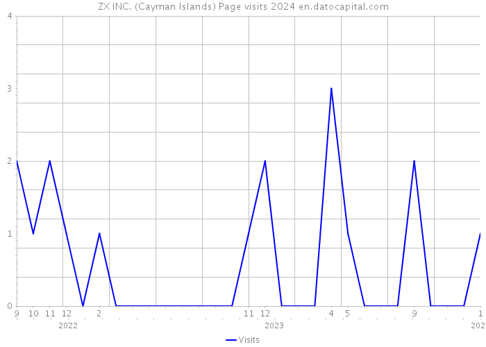 ZX INC. (Cayman Islands) Page visits 2024 