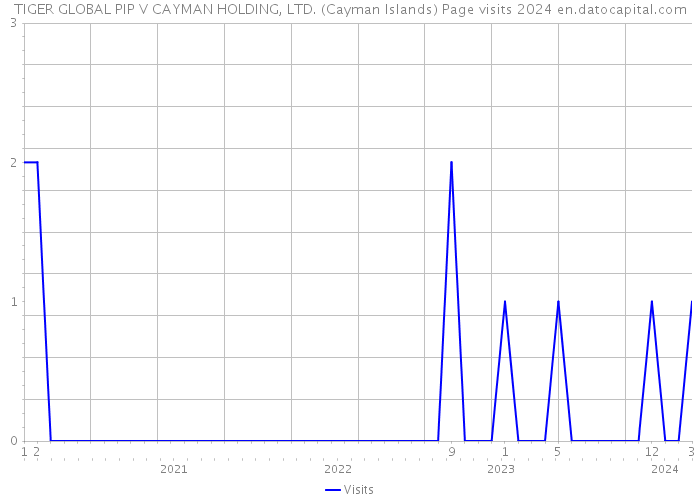 TIGER GLOBAL PIP V CAYMAN HOLDING, LTD. (Cayman Islands) Page visits 2024 