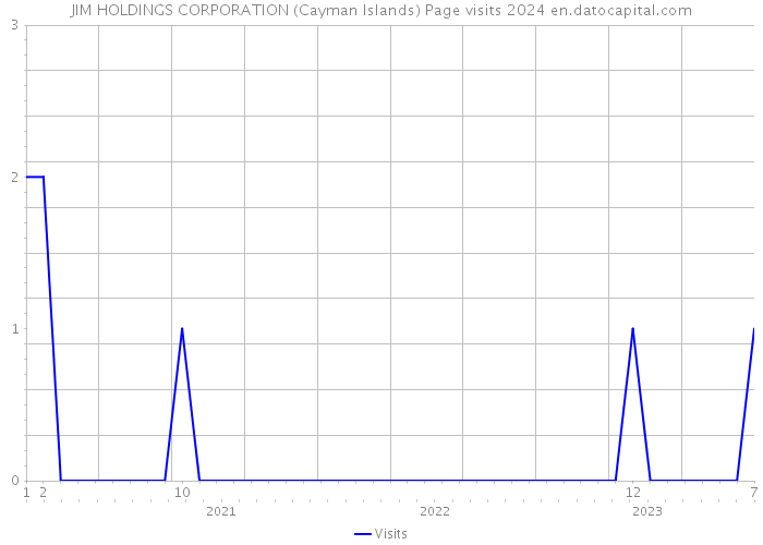 JIM HOLDINGS CORPORATION (Cayman Islands) Page visits 2024 