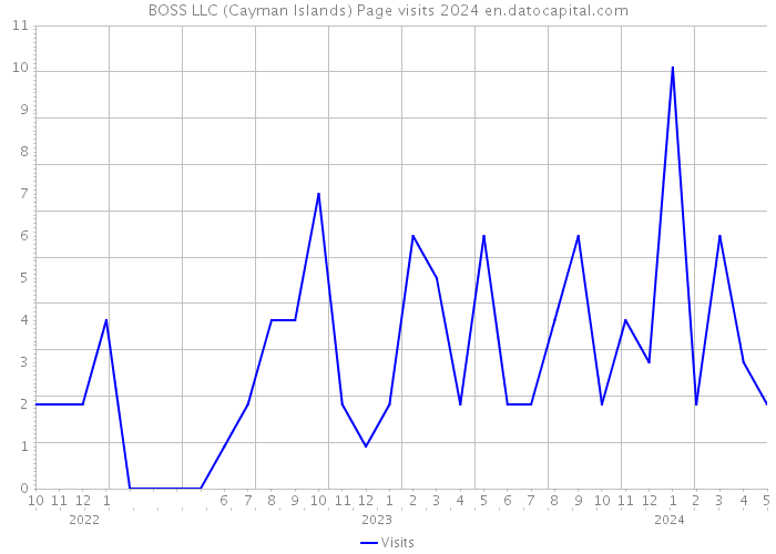 BOSS LLC (Cayman Islands) Page visits 2024 