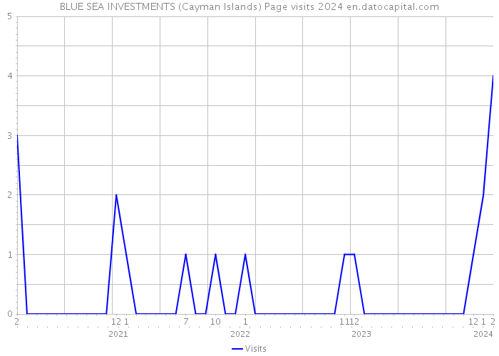 BLUE SEA INVESTMENTS (Cayman Islands) Page visits 2024 