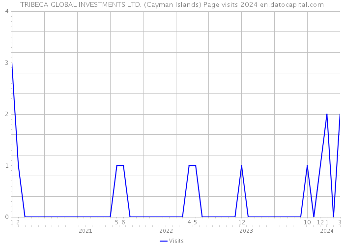 TRIBECA GLOBAL INVESTMENTS LTD. (Cayman Islands) Page visits 2024 