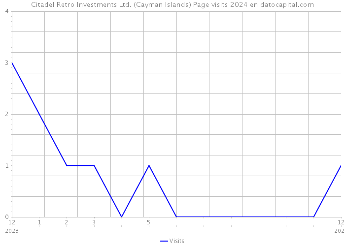 Citadel Retro Investments Ltd. (Cayman Islands) Page visits 2024 