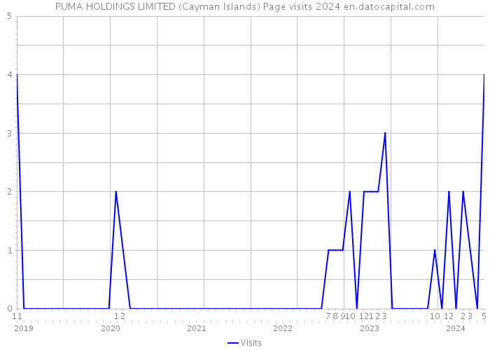 PUMA HOLDINGS LIMITED (Cayman Islands) Page visits 2024 