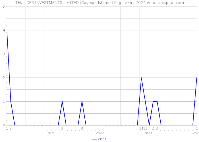 THUNDER INVESTMENTS LIMITED (Cayman Islands) Page visits 2024 