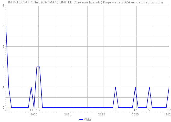IM INTERNATIONAL (CAYMAN) LIMITED (Cayman Islands) Page visits 2024 