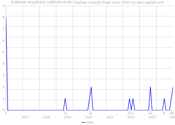 POMONA HOLDINGS CORPORATION (Cayman Islands) Page visits 2024 