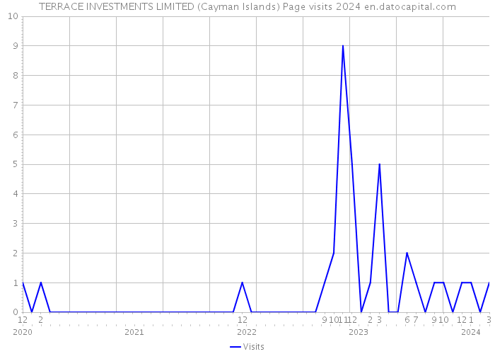 TERRACE INVESTMENTS LIMITED (Cayman Islands) Page visits 2024 
