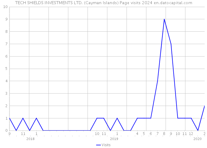 TECH SHIELDS INVESTMENTS LTD. (Cayman Islands) Page visits 2024 