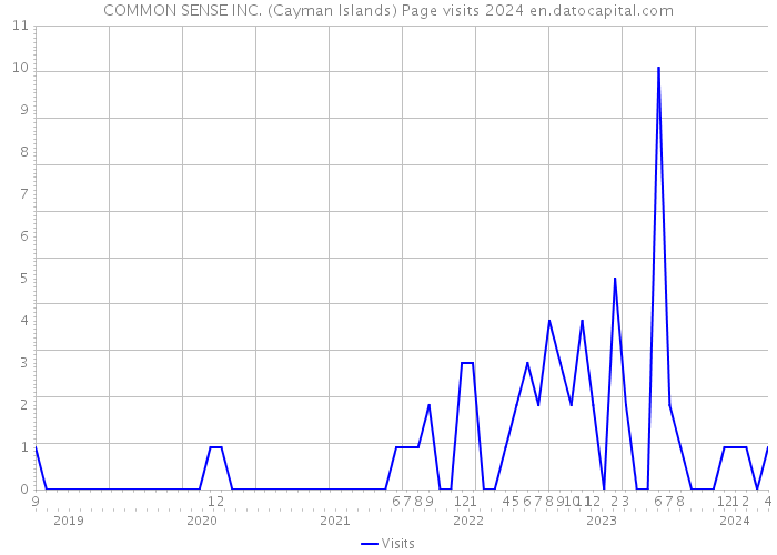 COMMON SENSE INC. (Cayman Islands) Page visits 2024 