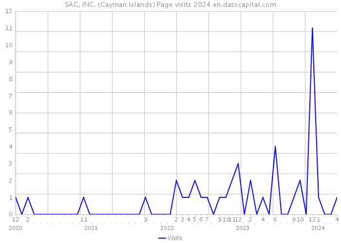 SAC, INC. (Cayman Islands) Page visits 2024 