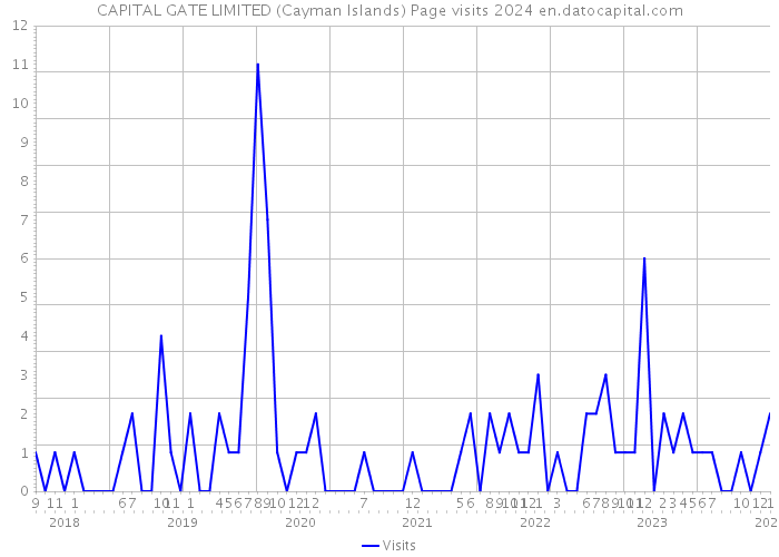 CAPITAL GATE LIMITED (Cayman Islands) Page visits 2024 