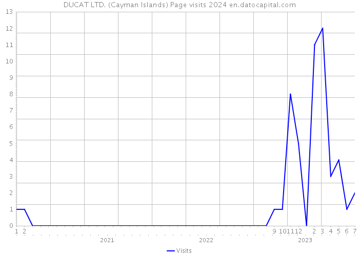 DUCAT LTD. (Cayman Islands) Page visits 2024 