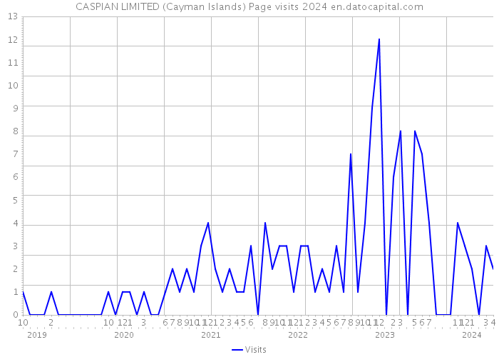 CASPIAN LIMITED (Cayman Islands) Page visits 2024 