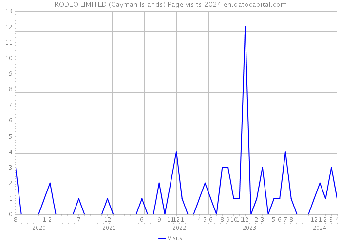 RODEO LIMITED (Cayman Islands) Page visits 2024 